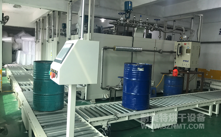 【隧道爐】湖南常德化工圓桶油桶加熱烘干線生產廠家哪家好